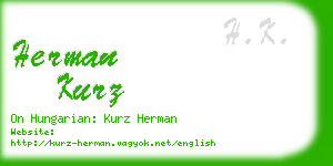 herman kurz business card